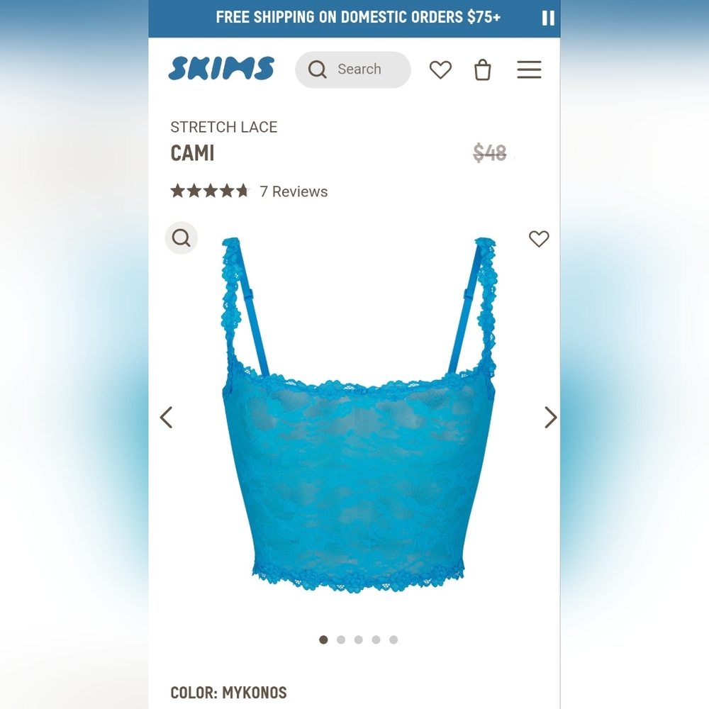SKIMS Stretch Lace Collection - Cami and Boy Shorts